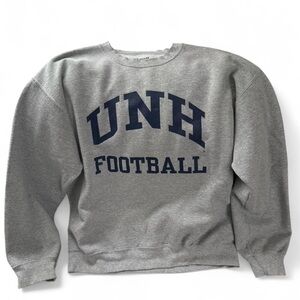 Gray Gildan UNH Football Men's Crew Neck Sweater Size L